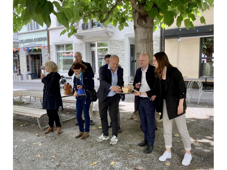 Das Eis wurde von der stadtbekannten Gelateria spendiert 