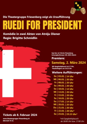 Offizieller Flyer «Ruedi for President» 2024
